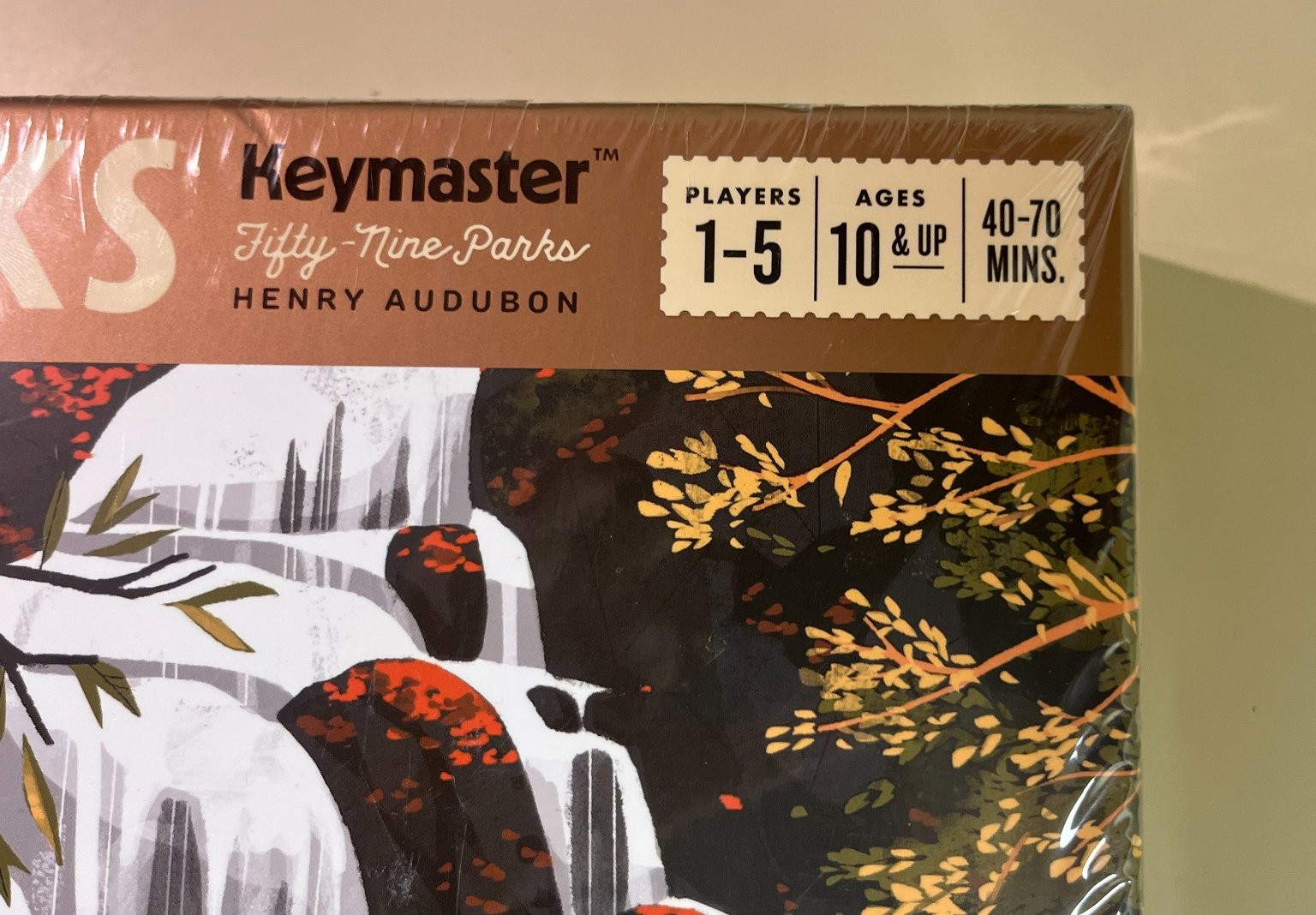 Keymaster Games Parks 59 National Parks Artwork Henry Audobon Hiking Board Game