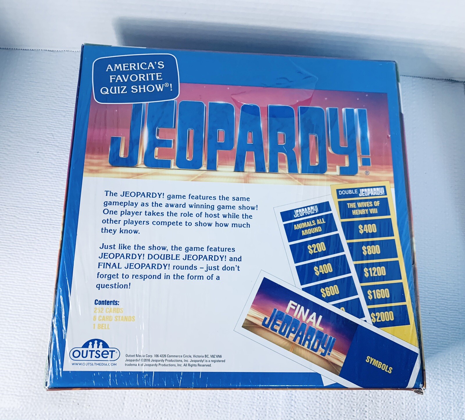 Jeopardy Deluxe Edition TV Quiz Show Board Game Outset 2016 Family Game Night