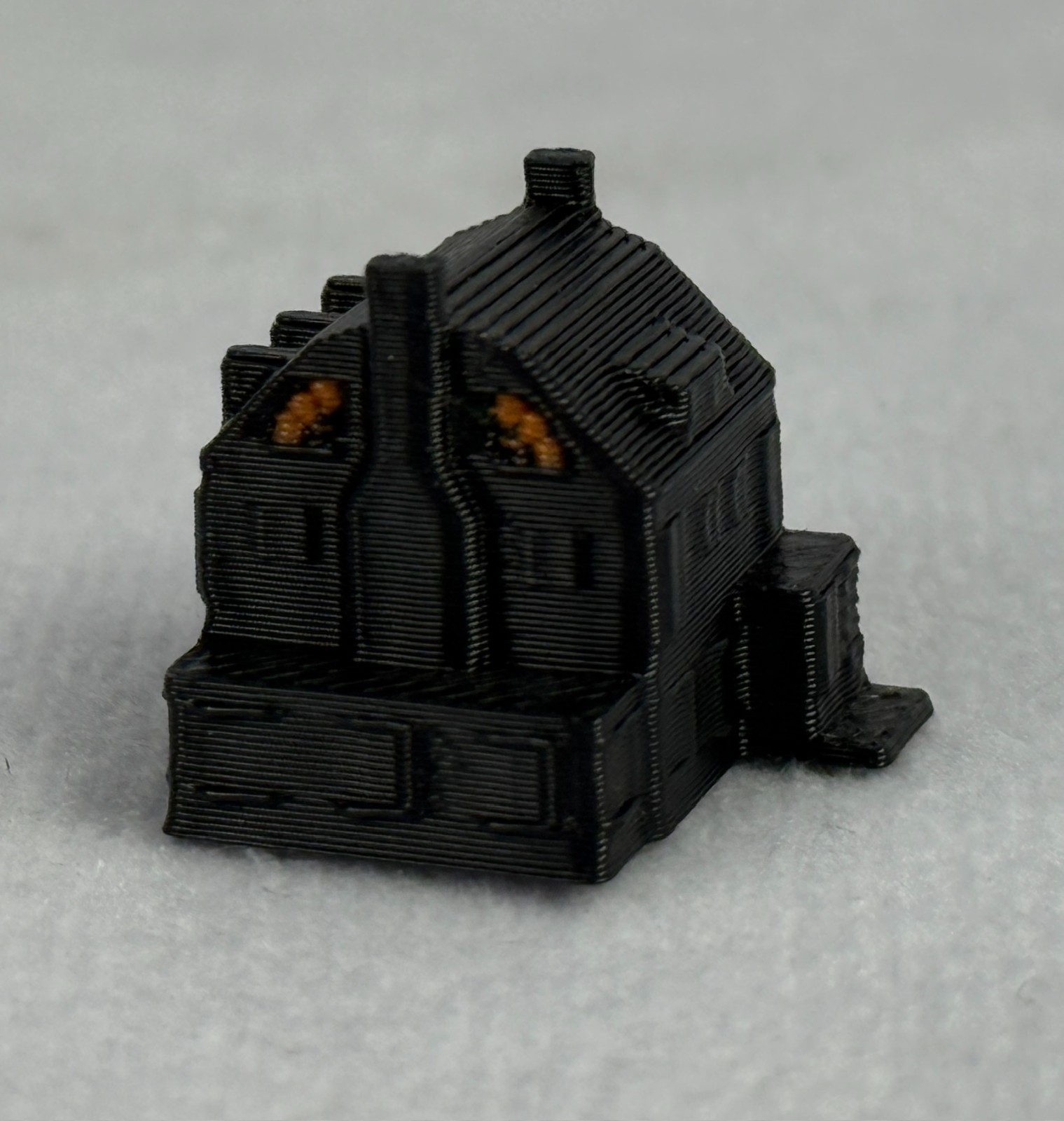 Amityville Horror 1979 Movie House Monopoly Game Piece Black with Orange Windows