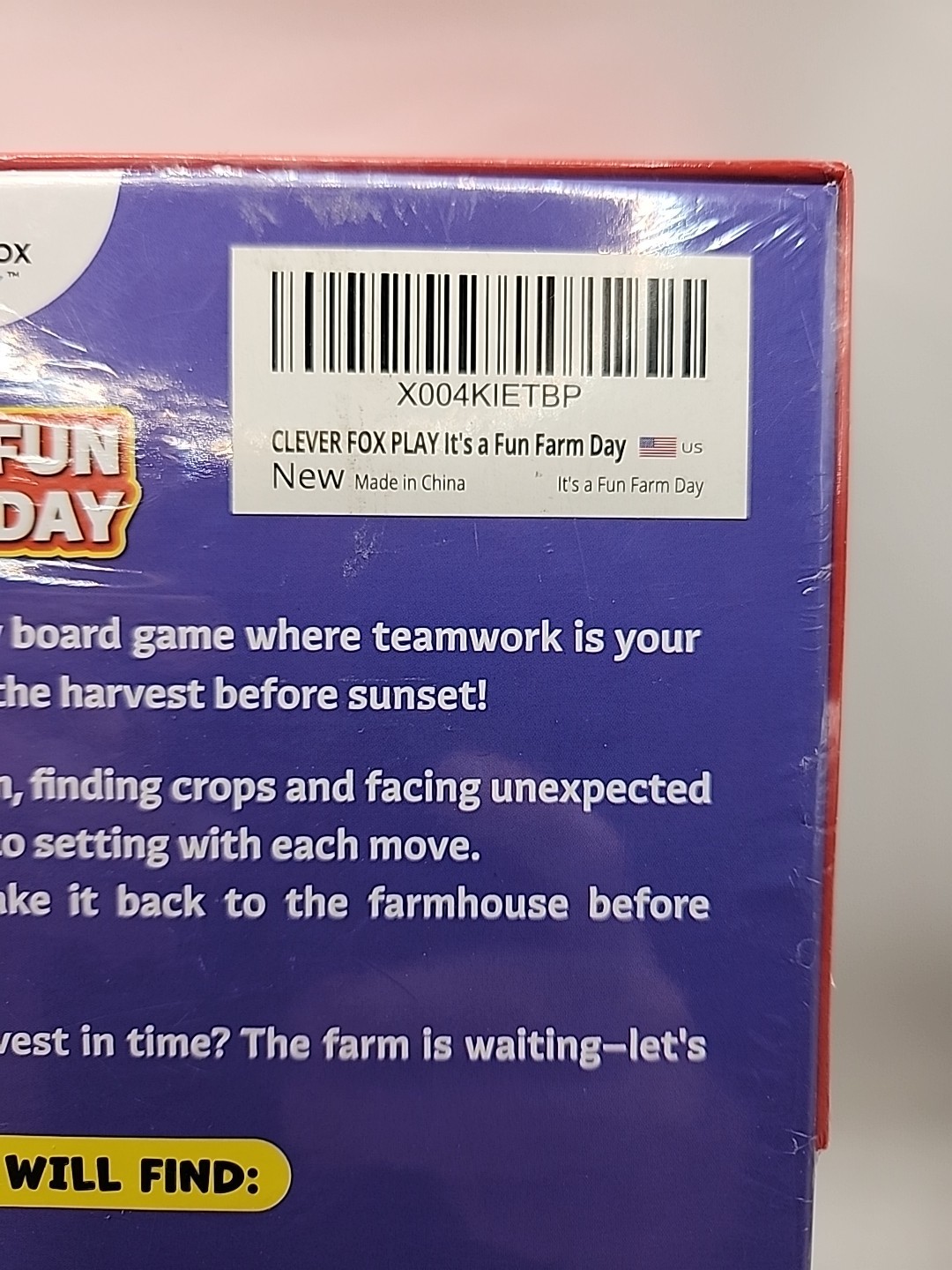 It A Fun Farm Day Cooperative Board Game for Kids Ages 5-10 Still Sealed