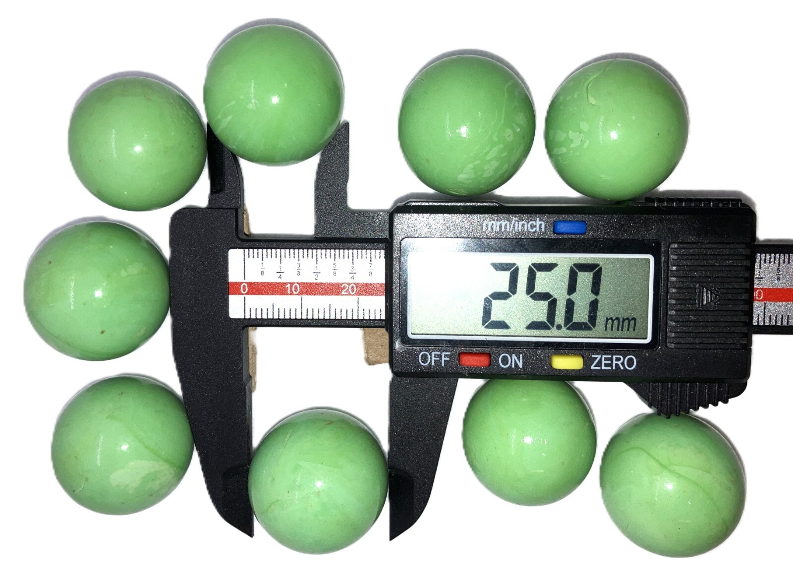 1 INCH Marbles Red Yellow Blue Green Black White 1″ 25mm 30 Opaque Solid Glass
