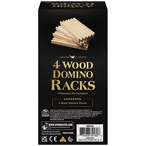 Wooden Domino Trays Set of 4 Wood Domino Racks Domino Holders for Domino Tiles