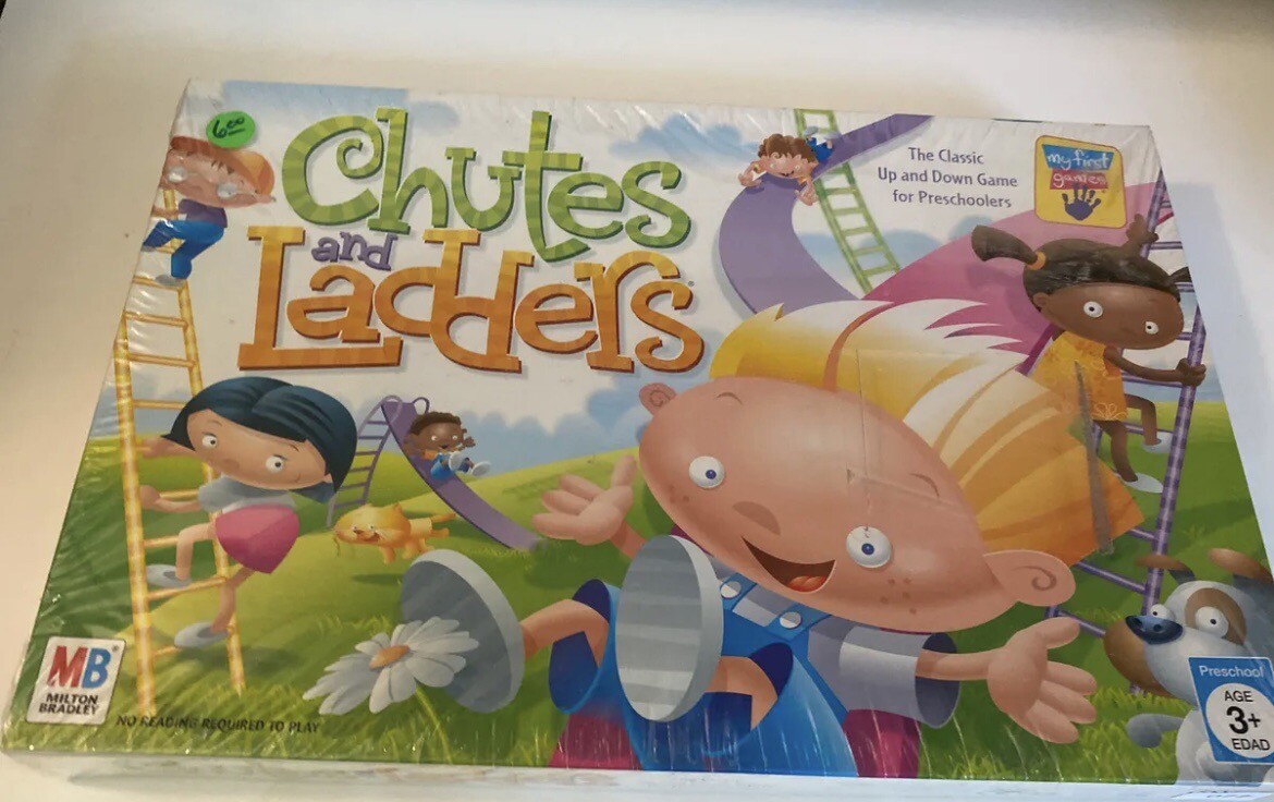 Preschool Chutes & Ladders Board Game Hasbro Milton Bradley 2005 Sealed