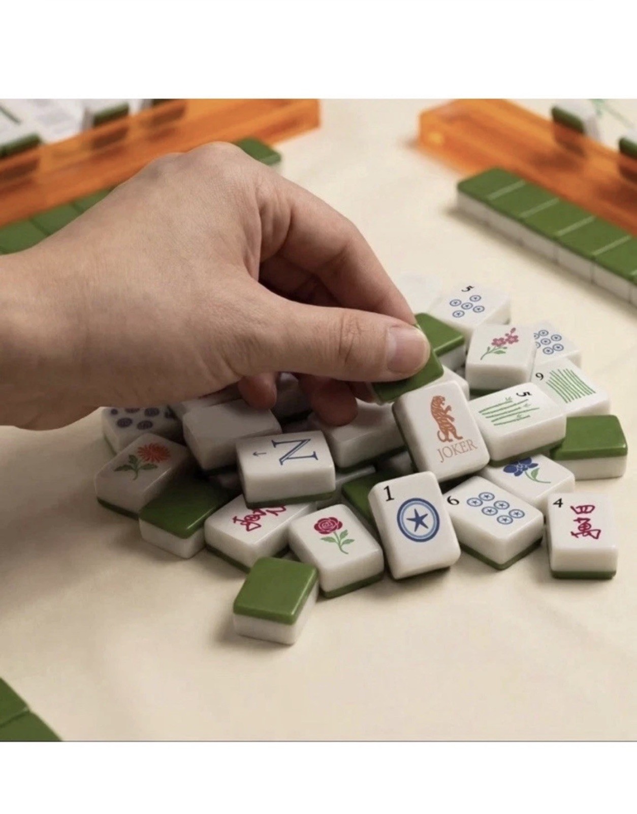 NEW NIB Maison Lude Limited Edition 160-Piece Mahjong Set with Wildlife Design