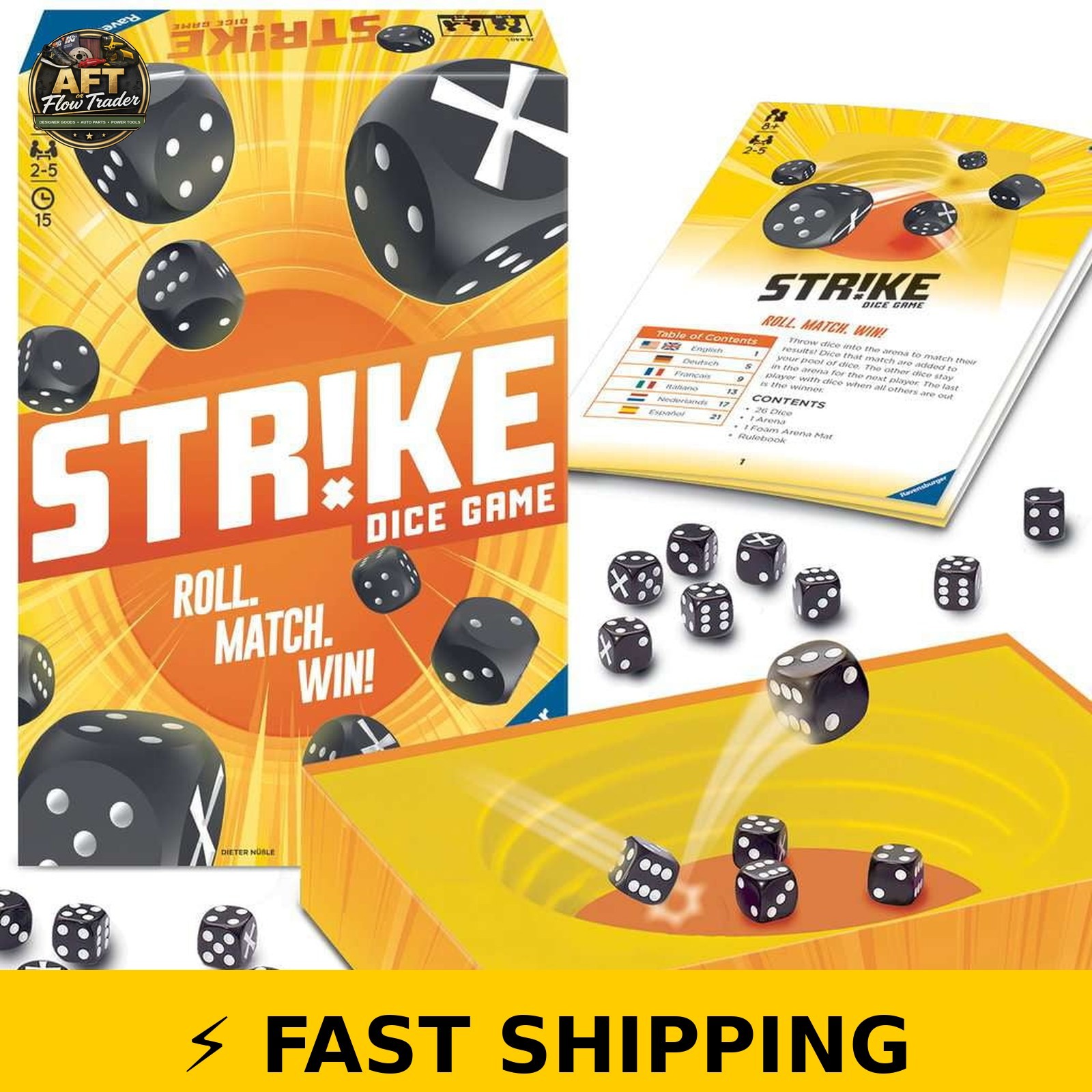 Ravensburger Strike Board Game for 2-5 Players Ages 8 and Up