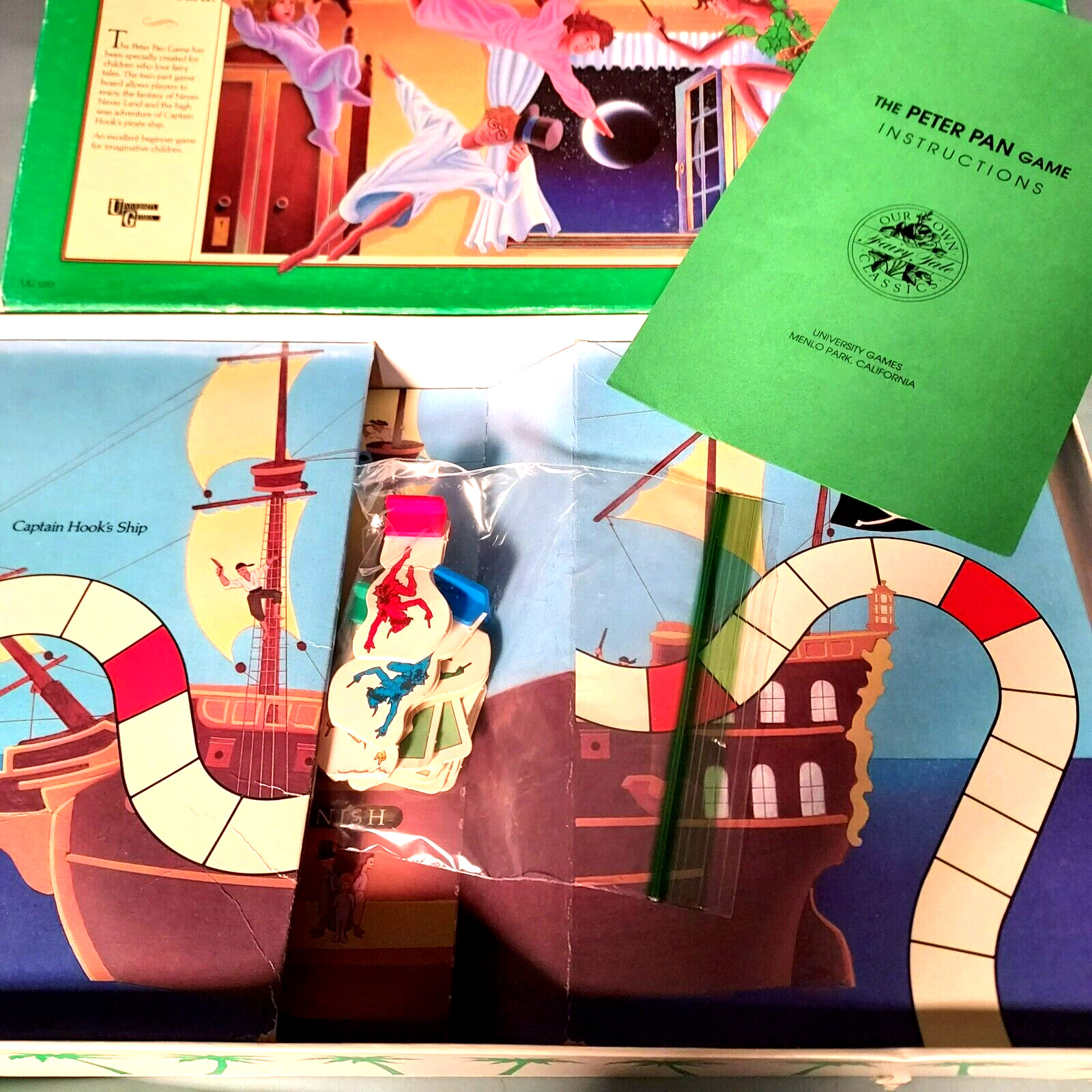 Vintage The Peter Pan Game 1990 University Games Complete