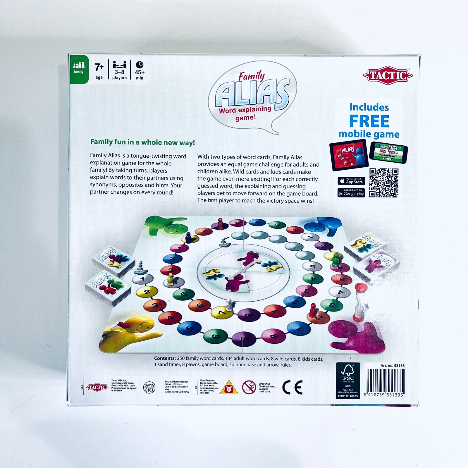 Word Explaining Game FAMILY ALIAS by TACTIC For 3-8 Players Ages 7 and up NIB