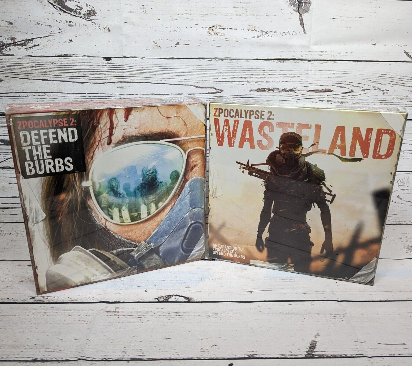 Greenbrier Board Game Zpocalypse 2 Defend the Burbs w/ Wasteland Expansion NIS