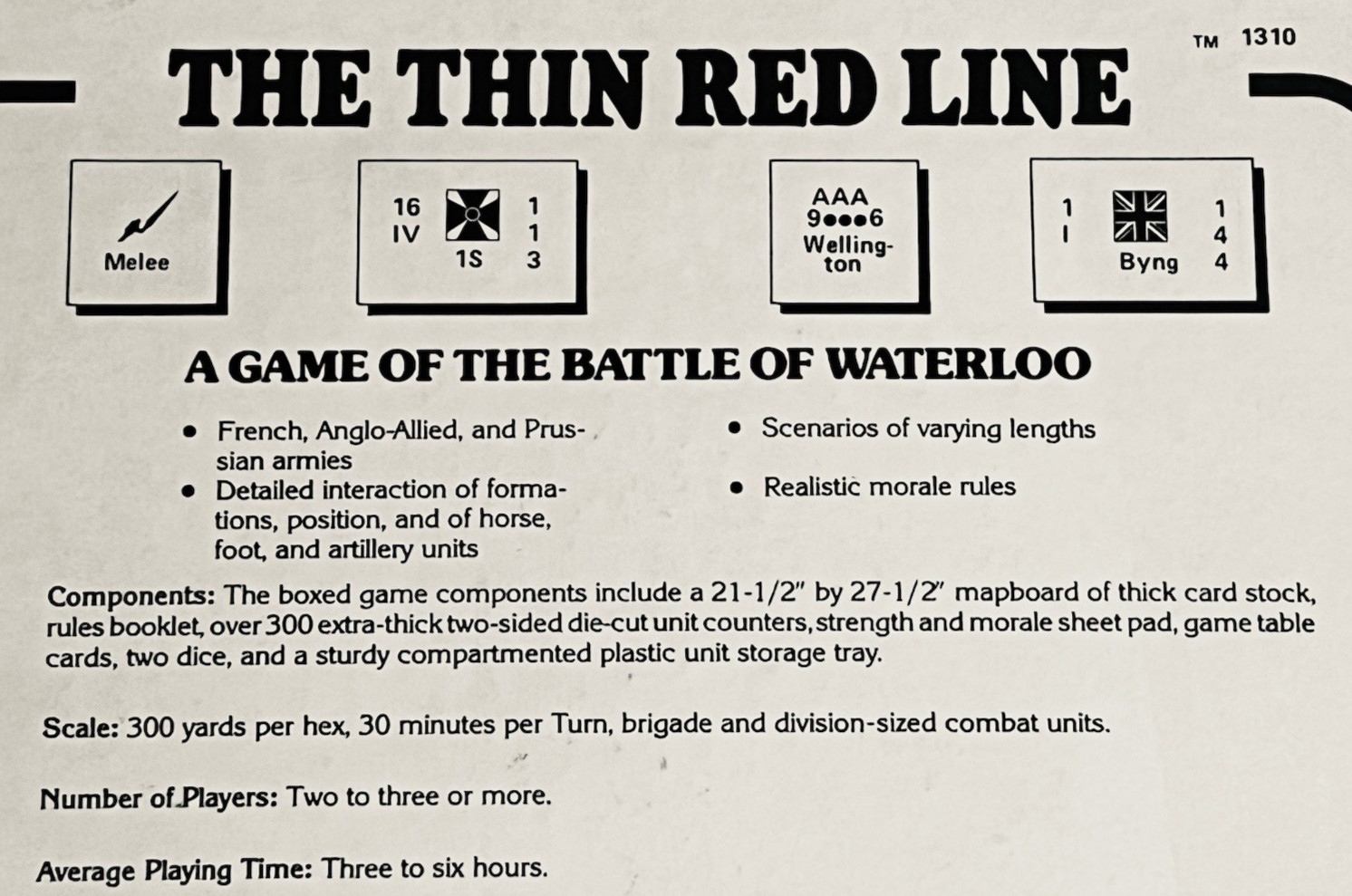 THIN RED LINE Napoleon Battle of Waterloo. Yaquinto. NEW UNPUNCHED!