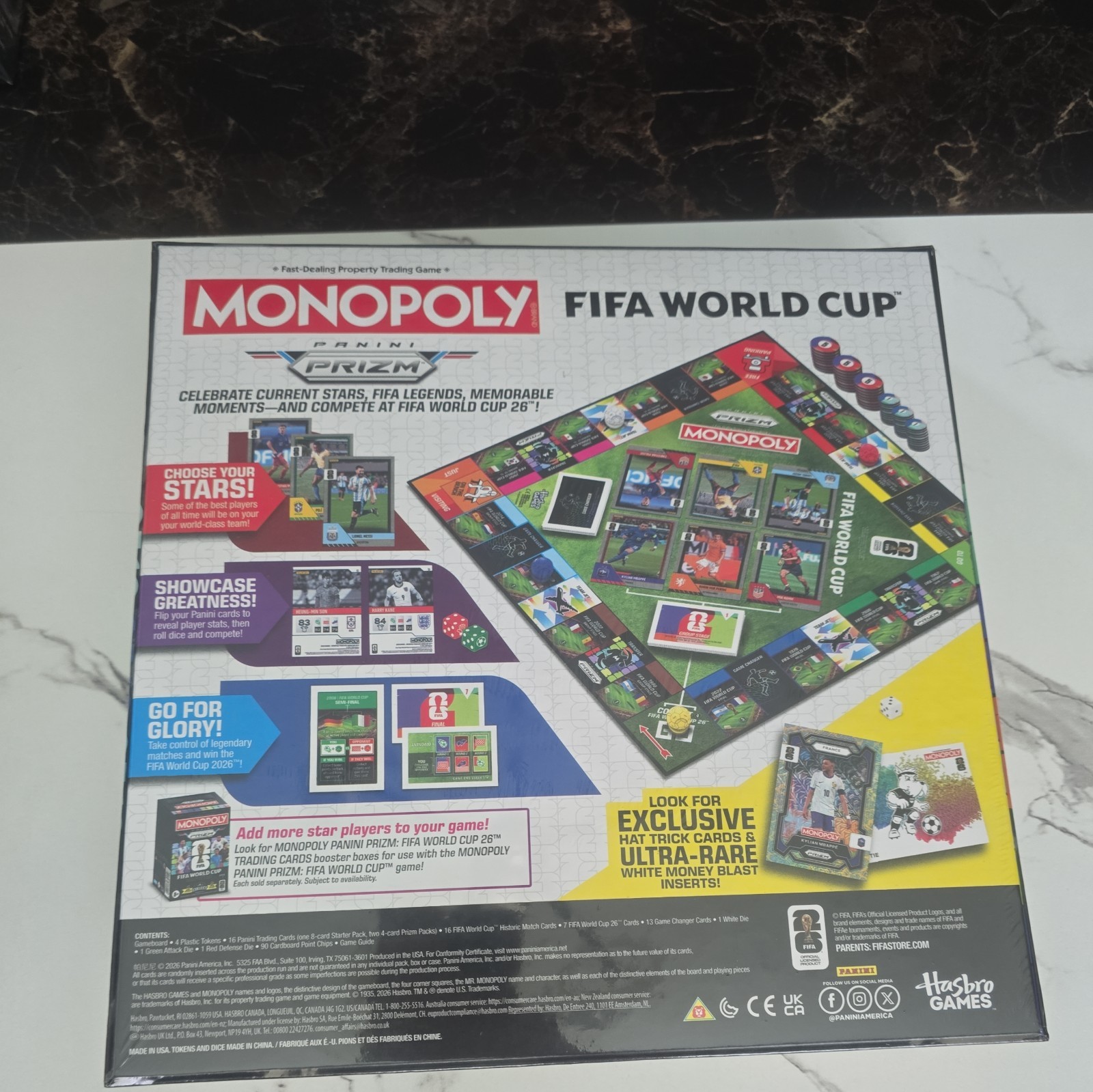 2026 FIFA World Cup trading card and Board Game Monopoly Panini Prizm Bundle
