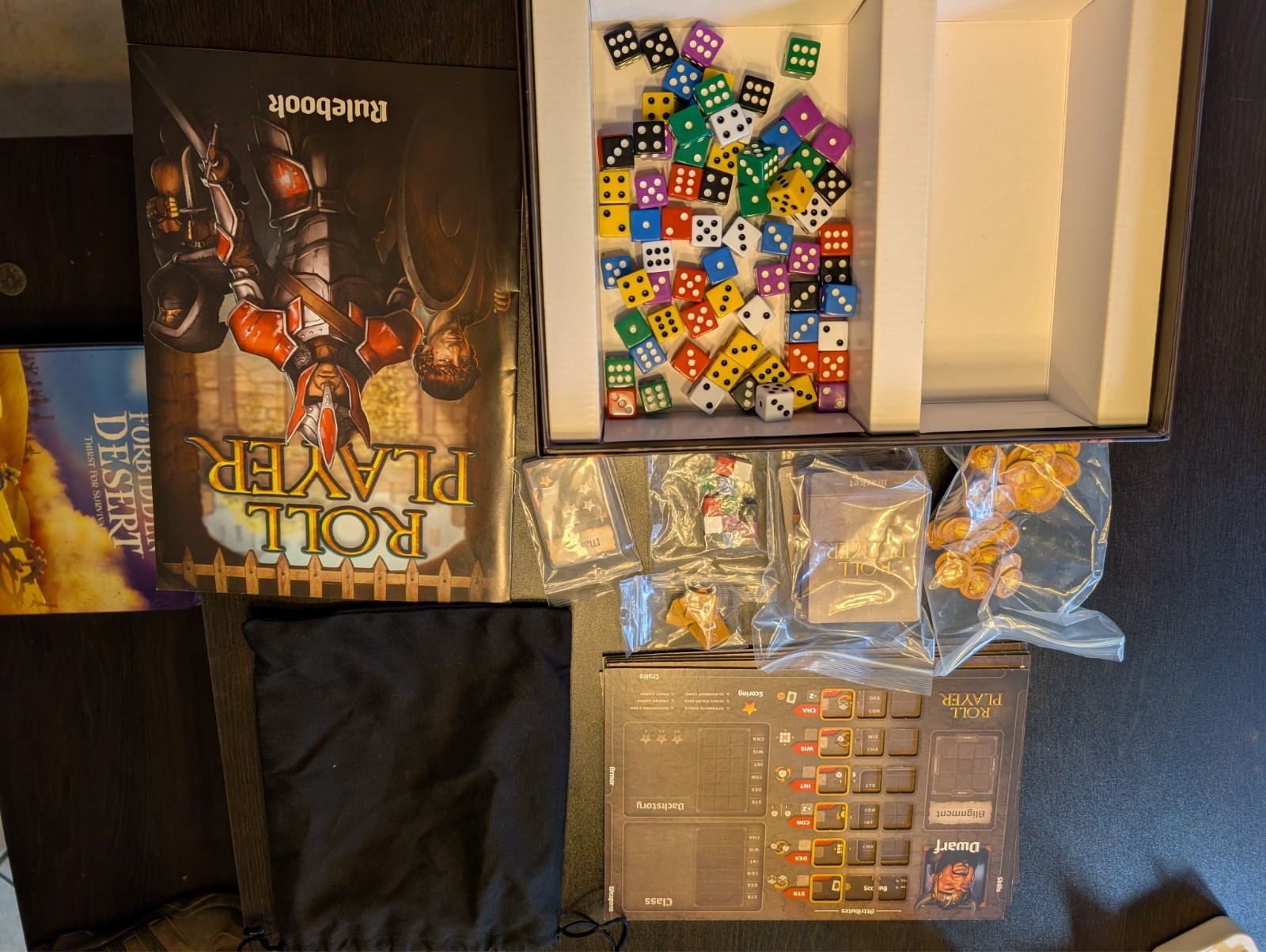 Roll Player Board Game; Fantasy Character creation Thunderworks