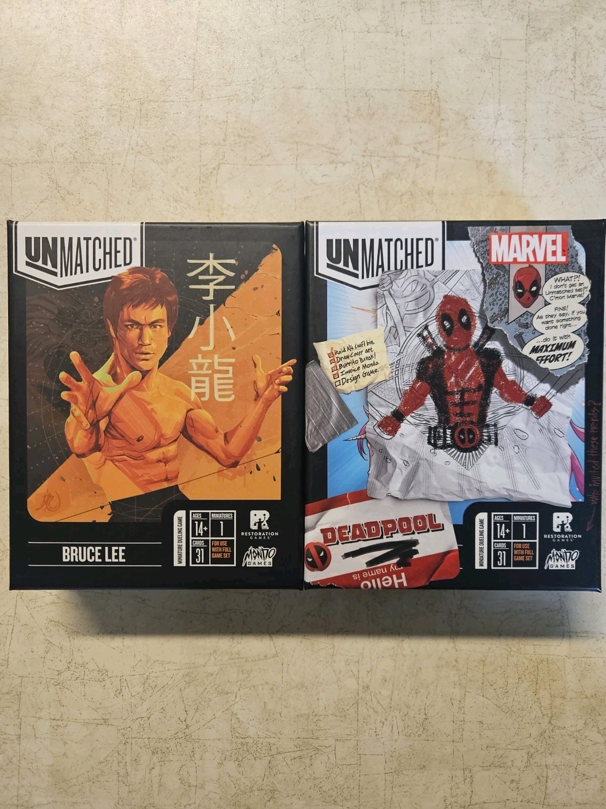 Restoration Games, Unmatched: Deadpool & Bruce Dueling Game Set