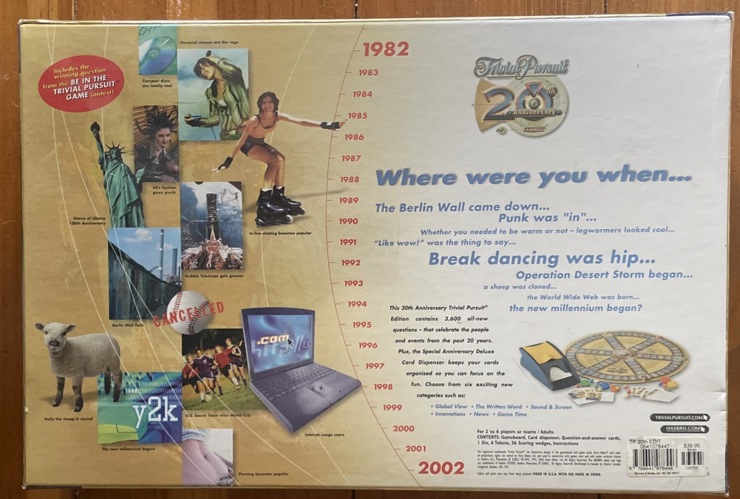 Trivial Pursuit 1982 to 2002 20th Anniversary Edition Brand New Sealed