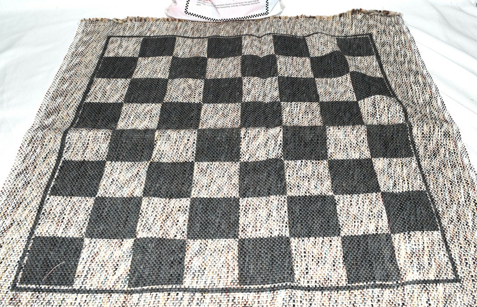 Jumbo Checkers Rug Game with 3″ Game Pieces by Multiflex Designs New Sealed Bag