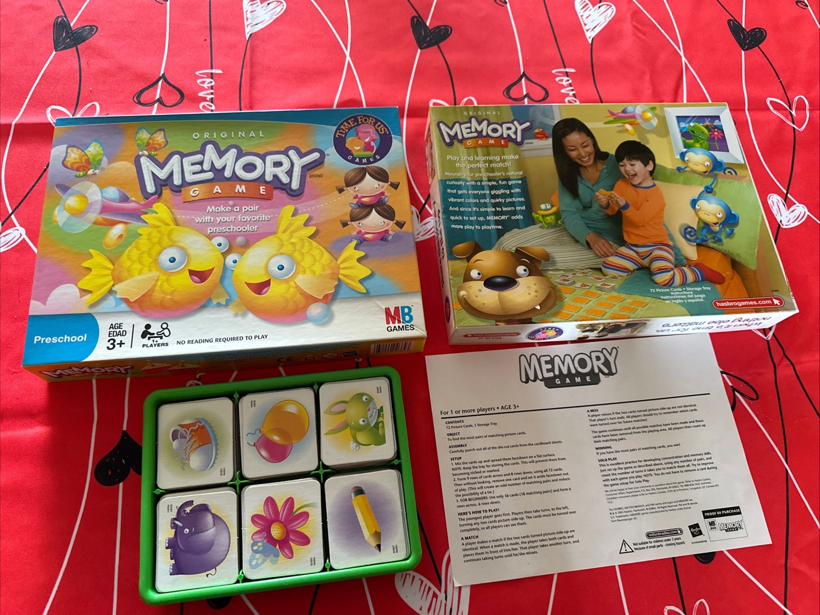 Original Memory Game Hasbro 2007 Preschool Ages 3 +, Complete