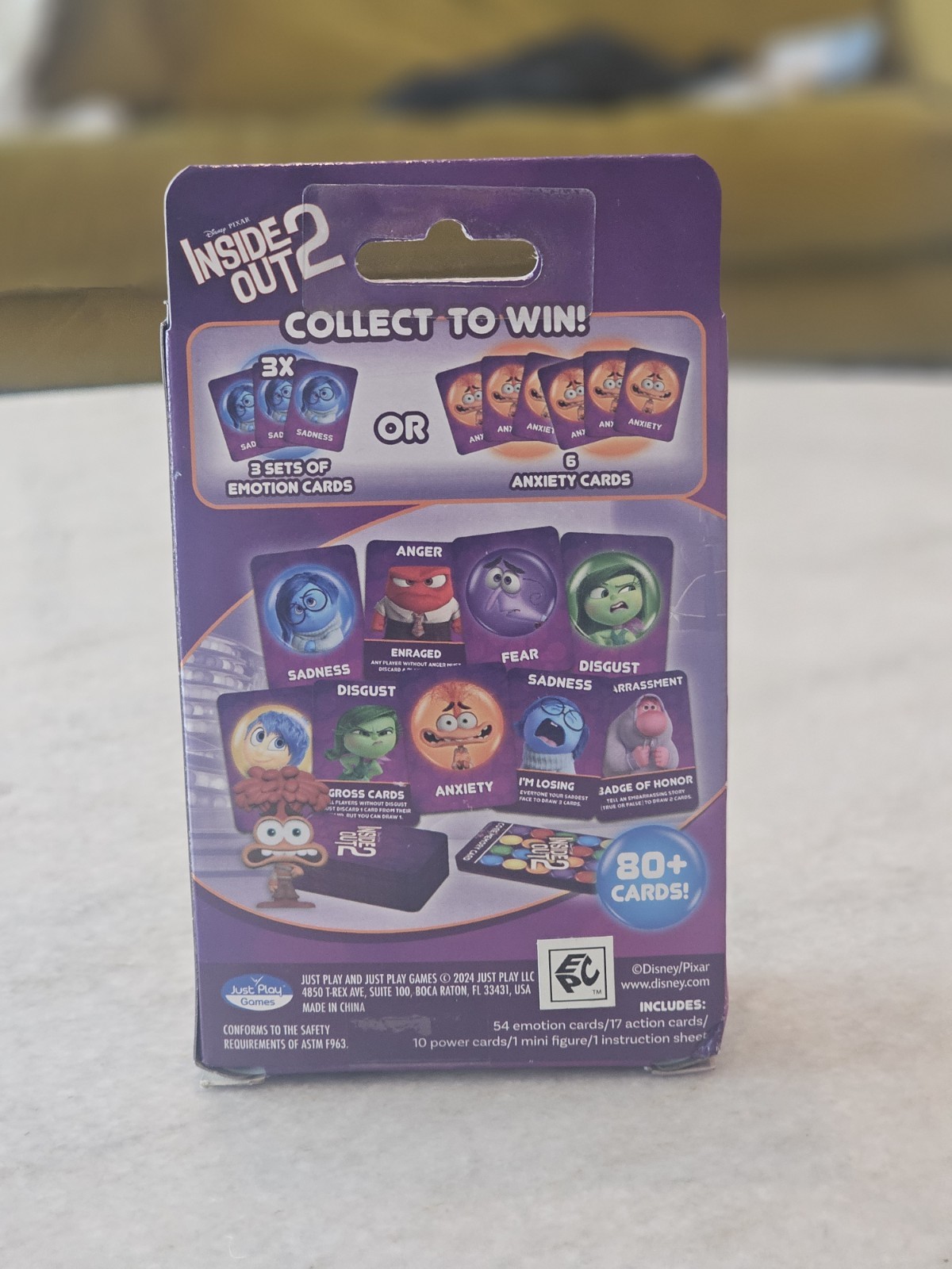 Disney Pixar Inside Out 2 Mixed-Up Emotions Card Game W/ Collectible Figure NEW