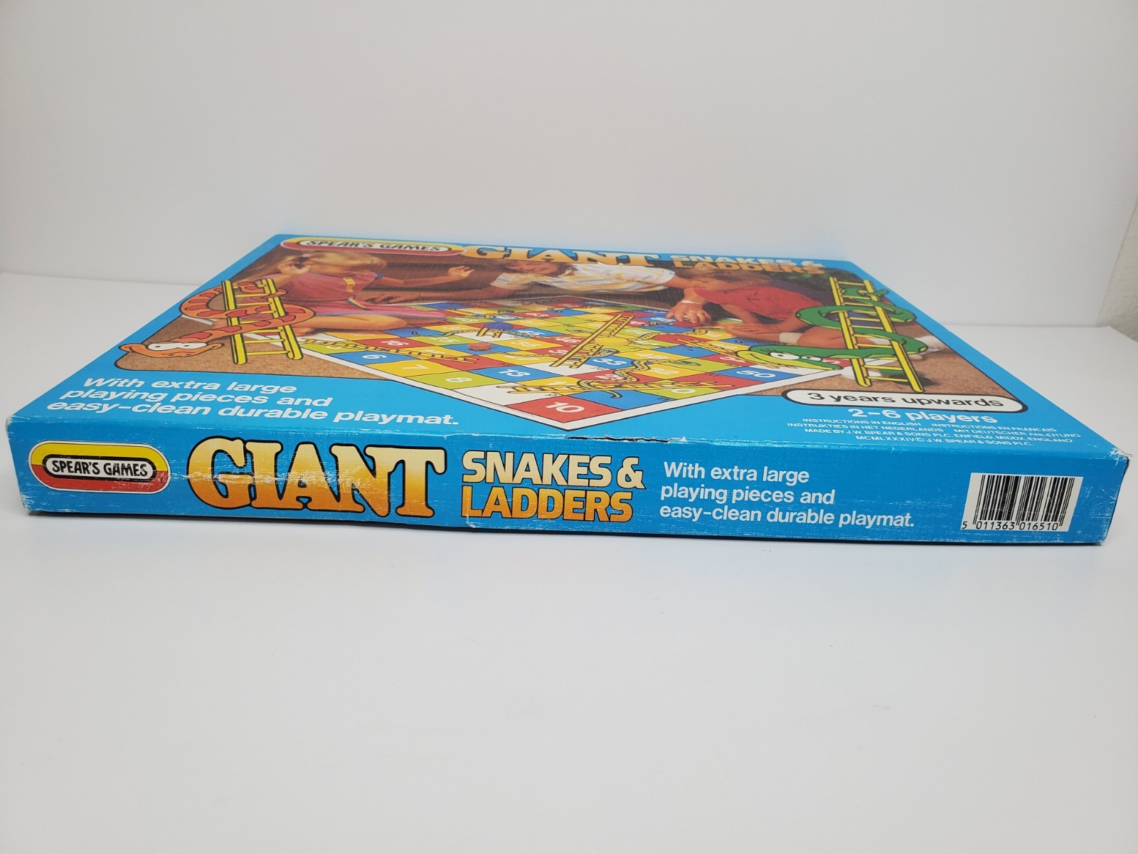 Spears Games Vintage Giant Snakes & Ladders 1984 Giant Floor Size Mat 3′ X 3′