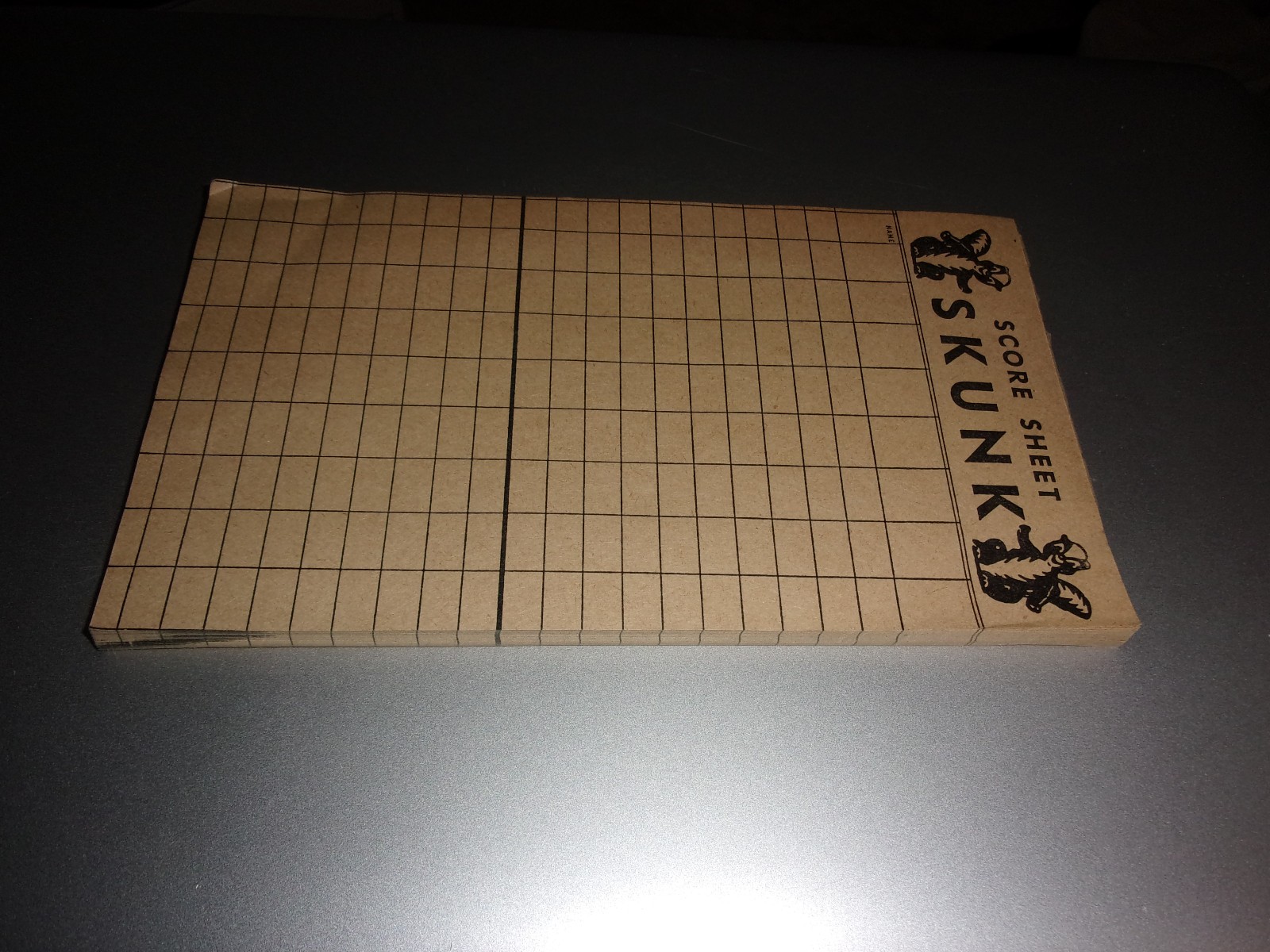 1953 Vintage SKUNK Game Scorepad. No Cardboard backing. 1/4″ Thick of pages.