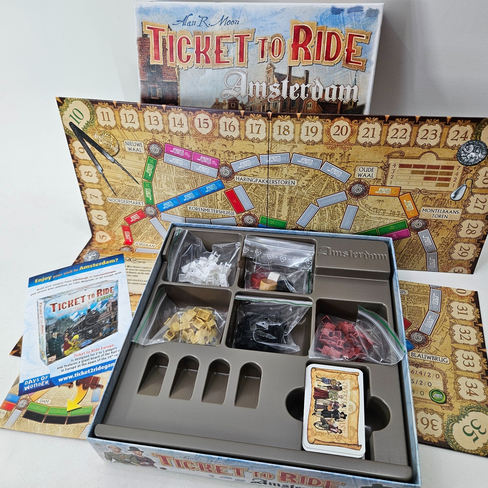 Alan R. Moon Ticket To Ride Amsterdam Adventure Board Game NEW Open