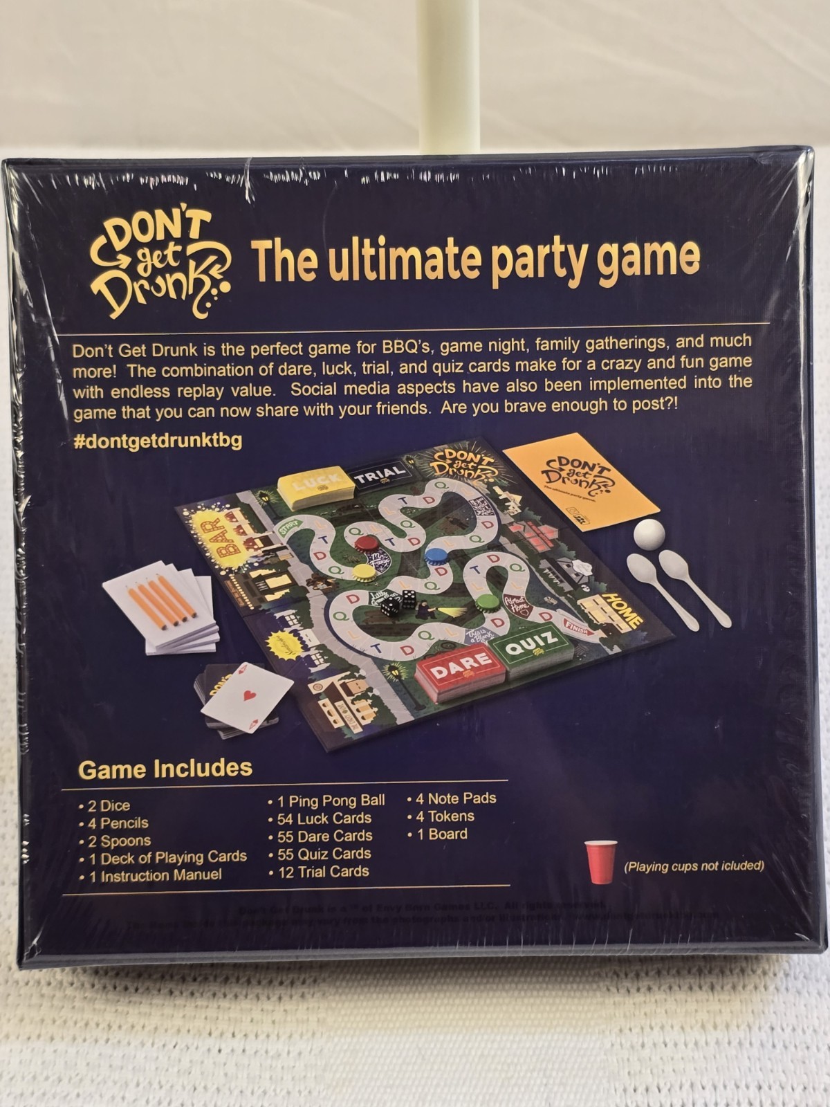 Envy Born Games Don’t Get Drunk Drinking Party Dice Game 2+ Players 21+