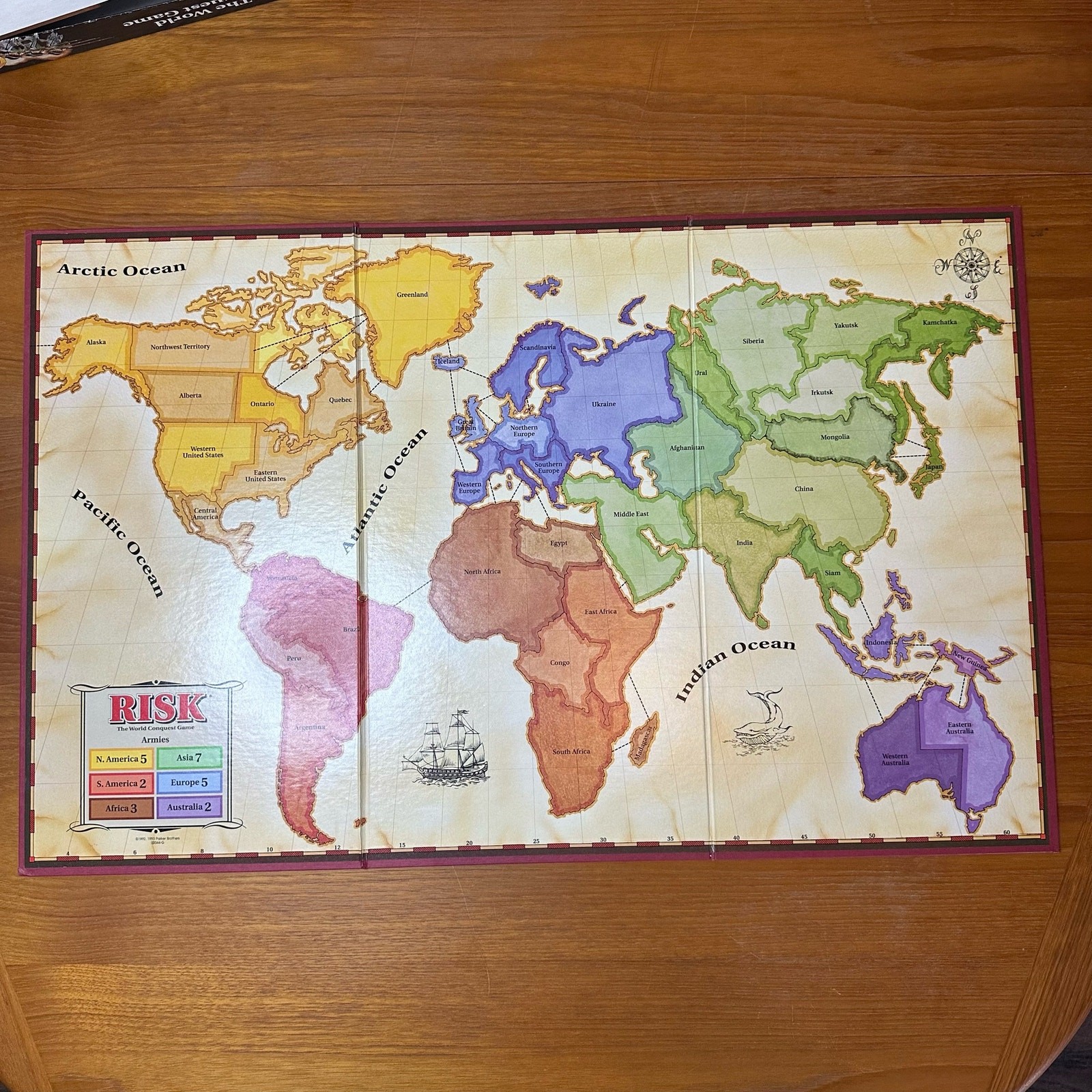 Vintage Risk 1993 Game Board Replacement, Display, Repurpose 20 x 30 inch