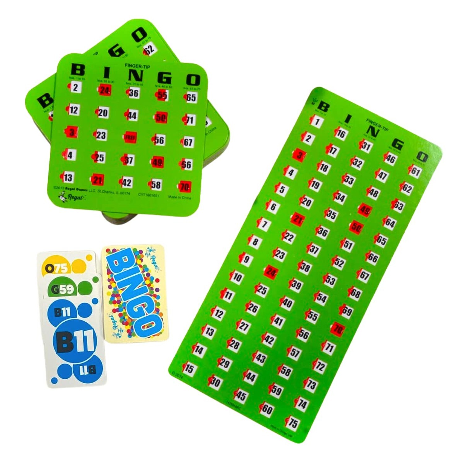 Regal Bingo Finger-Tip Shutter Bingo Cards Set w/Sliding Windows – 25 Bingo S…