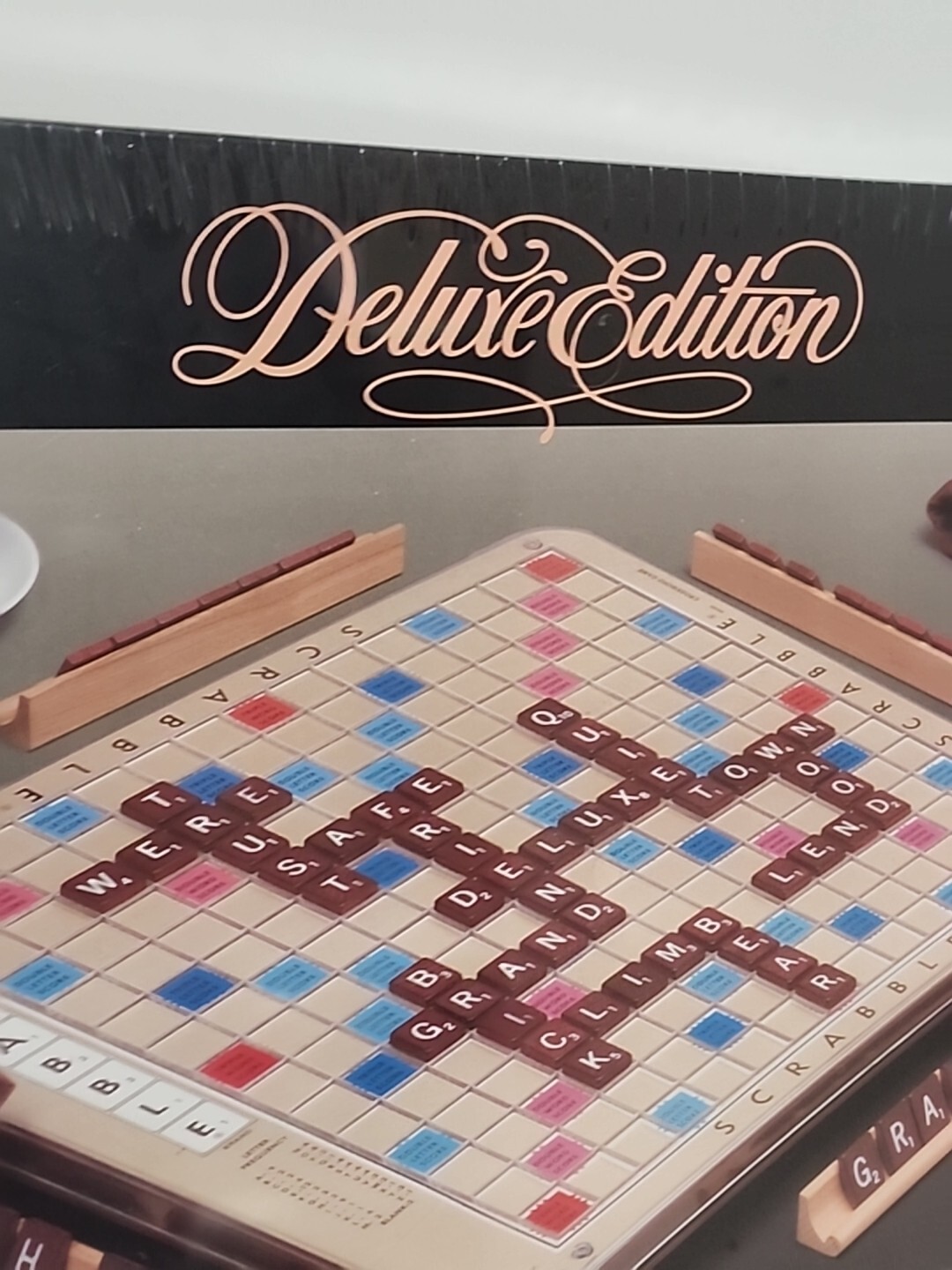 Scrabble Crossword Game Deluxe Edition Turntable 4034 1989 Milton Bradley Sealed