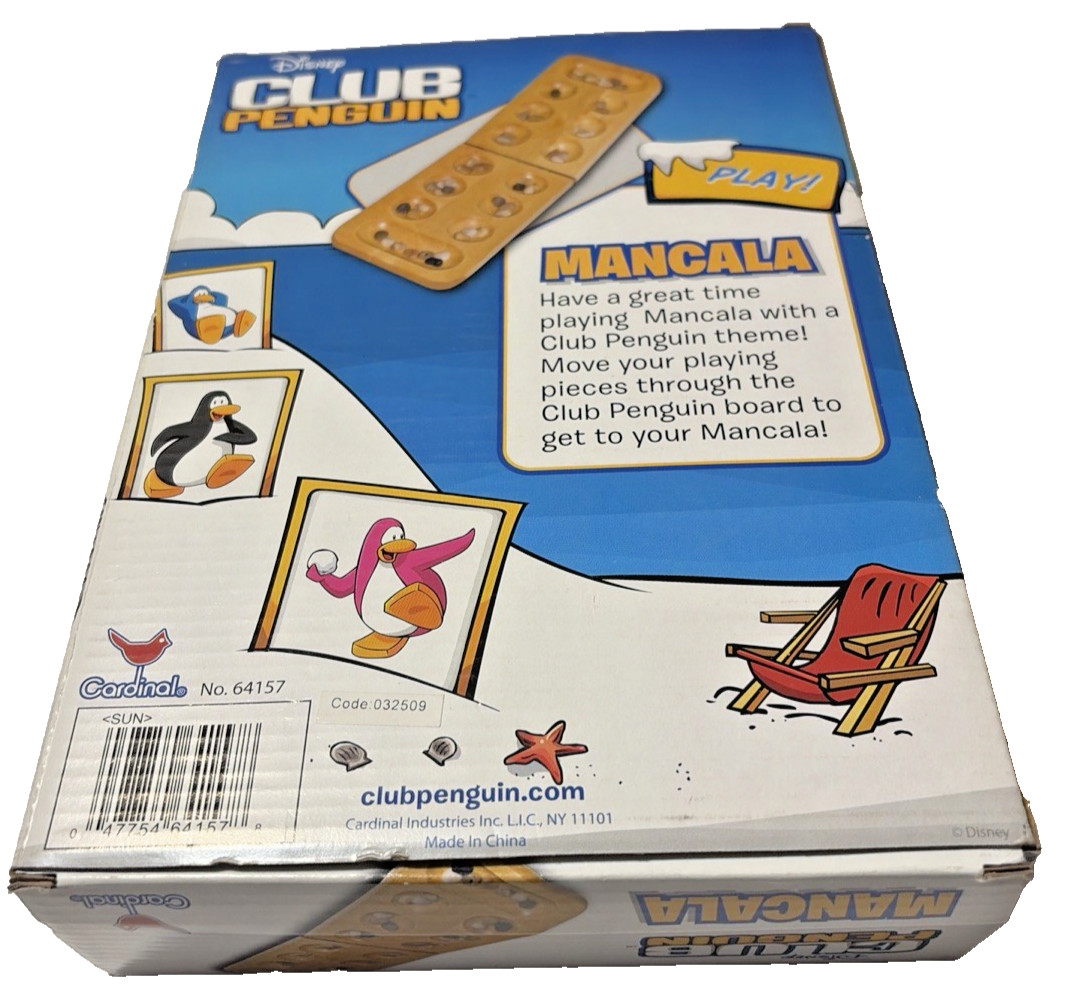 Disney Club Penguin Mancala Wooden Board Game by Cardinal #64157 47 – Stones SEE