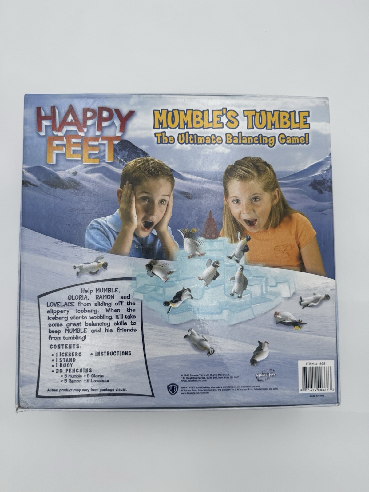 Happy Feet Mumble’s Tumble Balancing Board Game Sababa Toys COMPLETE + Extra