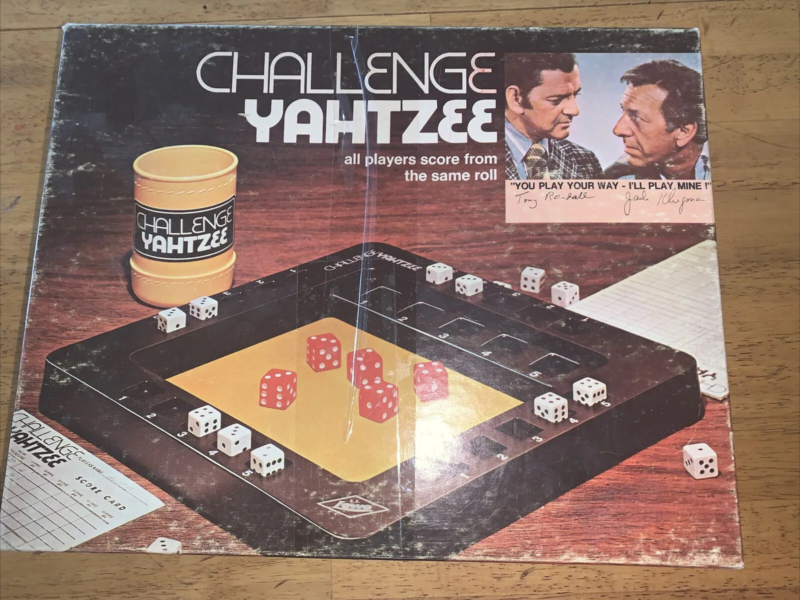 Challenge Yahtzee by Lowe games 1974 Complete Tony Randall Vintage Board Game