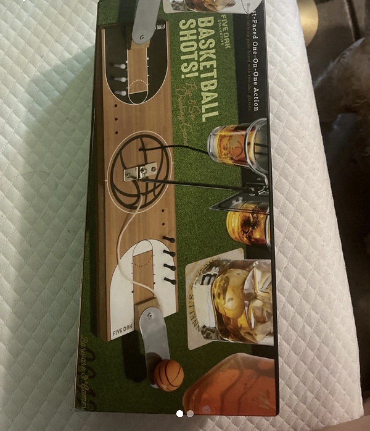 Five Oak Basketball Shots! Tabletop Skill & Action Game 1 Player Ages 17+