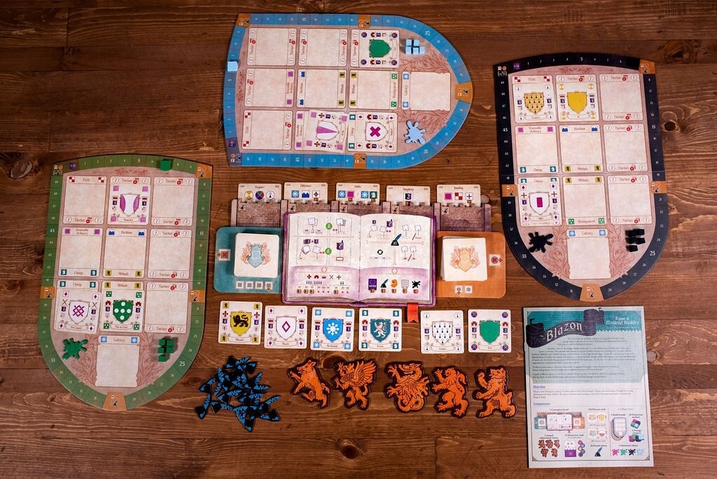 Blazon Medieval Heraldry Coat Of Arms Board Game 25th Century Games New