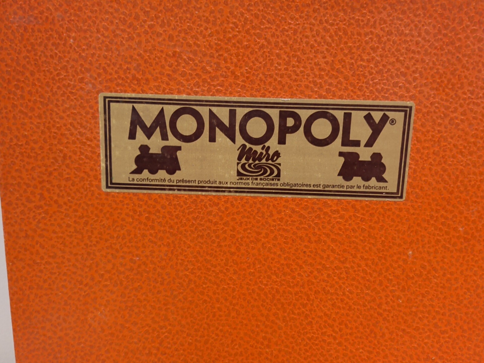 Vintage Monopoly MIRO French Edition Complete Luxury Orange Box 1970s Board Game