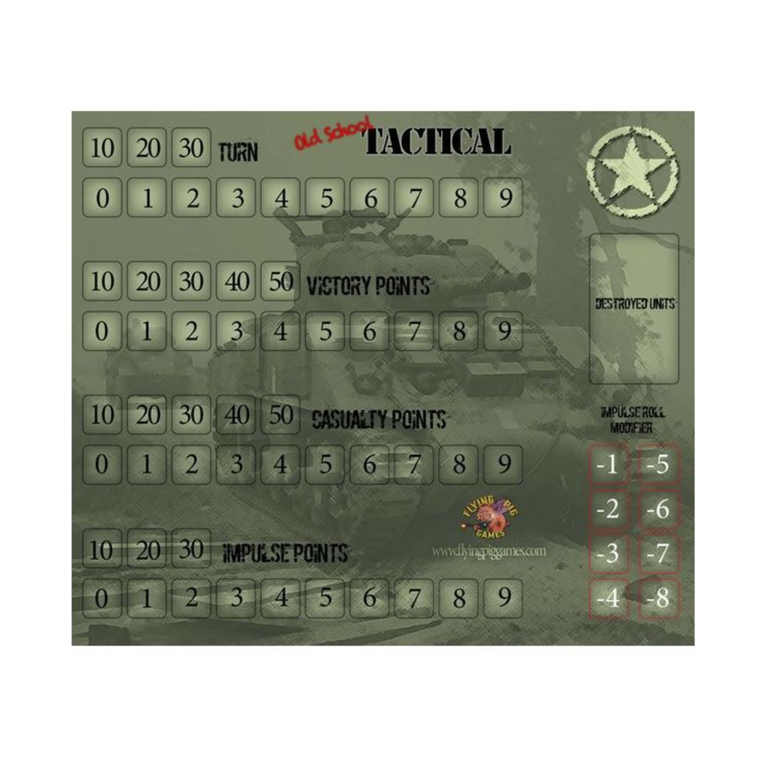 Flying Pig Wargame Old School Tactical Volume II Playmats NM