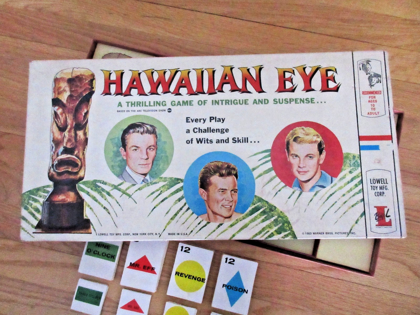 Vintage HAWAIIAN EYE Board Game 1963 Lowell Toy Mfg.