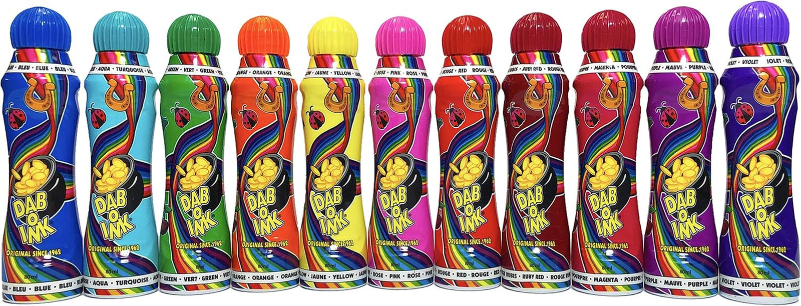 4Oz Bingo Daubers – Mixed Colors – 12Ct
