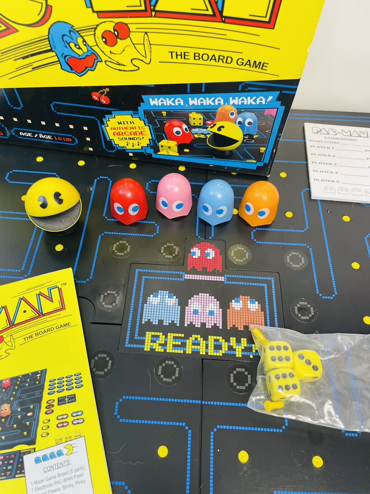Pac Man Board Game Classic Arcade Sounds Buffalo Games 2019 Complete
