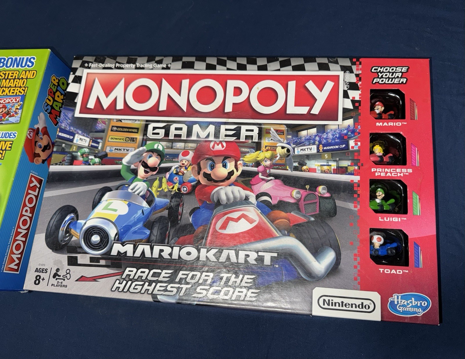 Super Mario Menopoly Bundle Set Of 2 Complete Games Used W/Bonus Characters