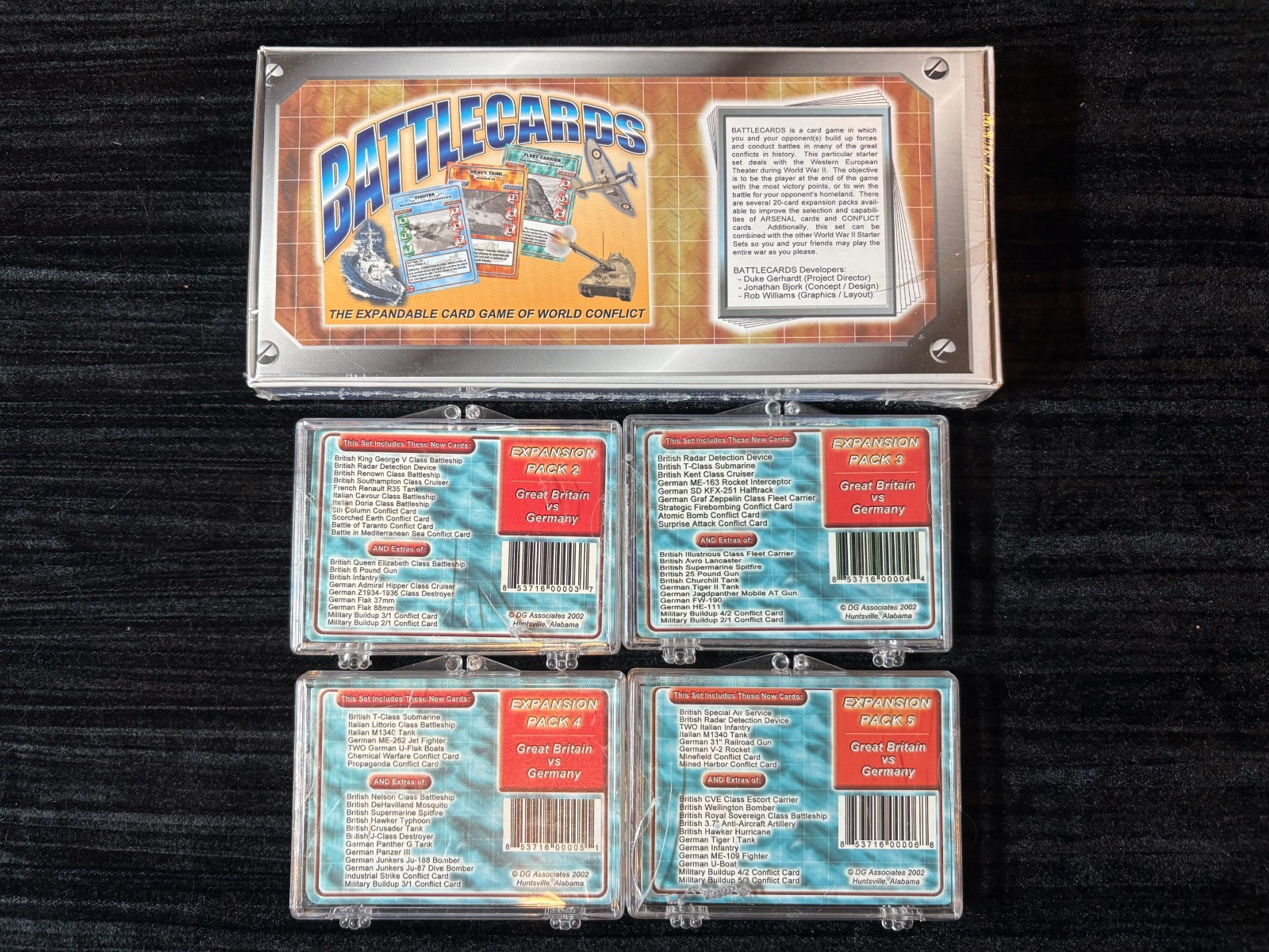 Battlecards World Conflict Starter Set with Expansion 2,3,4 and 5 2002