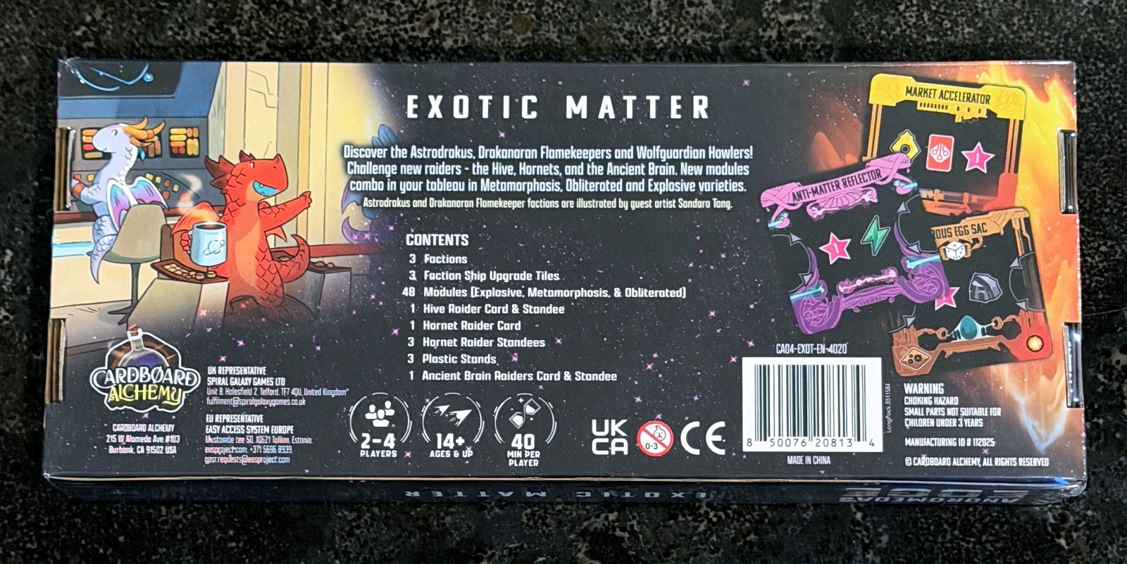 Andromeda’s Edge Exotic Matter Expansion – Cardboard Alchemy – New / Sealed
