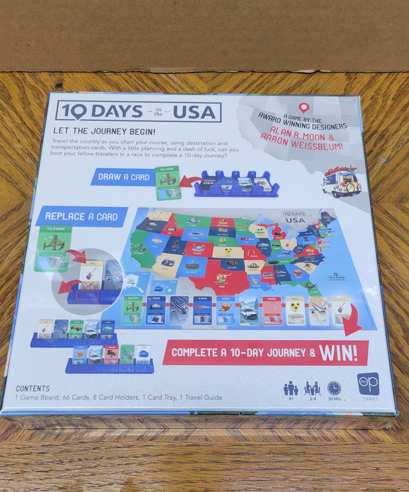 The Op Games 10 Days in the USA Board Game: Educational Focus on Geo & Travel