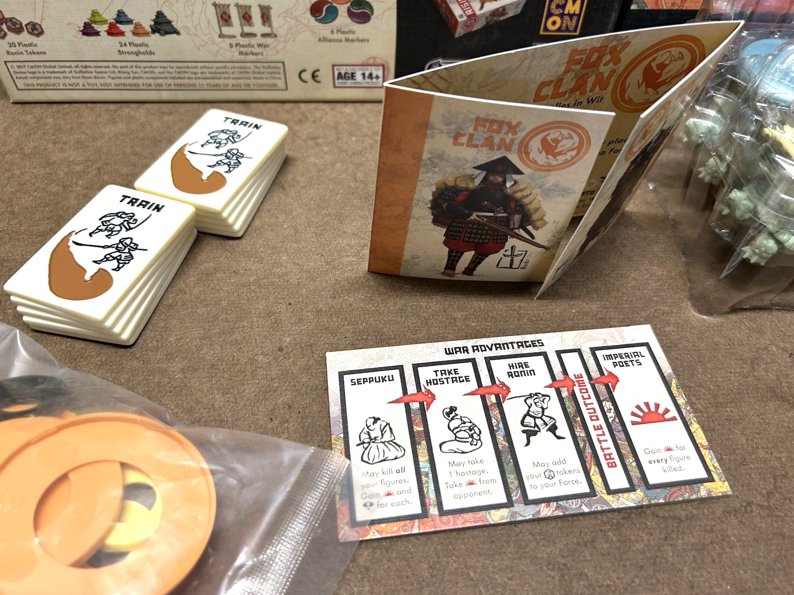 Rising Sun Daimyo Box Kickstarter Exclusive CMON Eric Lang COMPLETE Good Condit