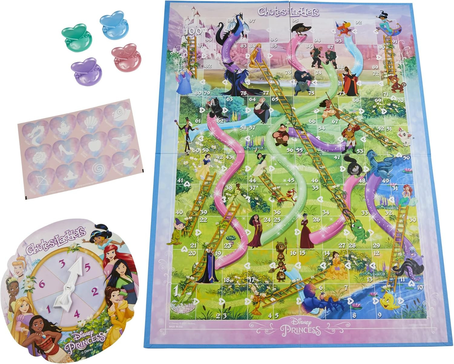 Gaming Chutes and Ladders: Disney Princess Edition Board Game for Kids Ages 3