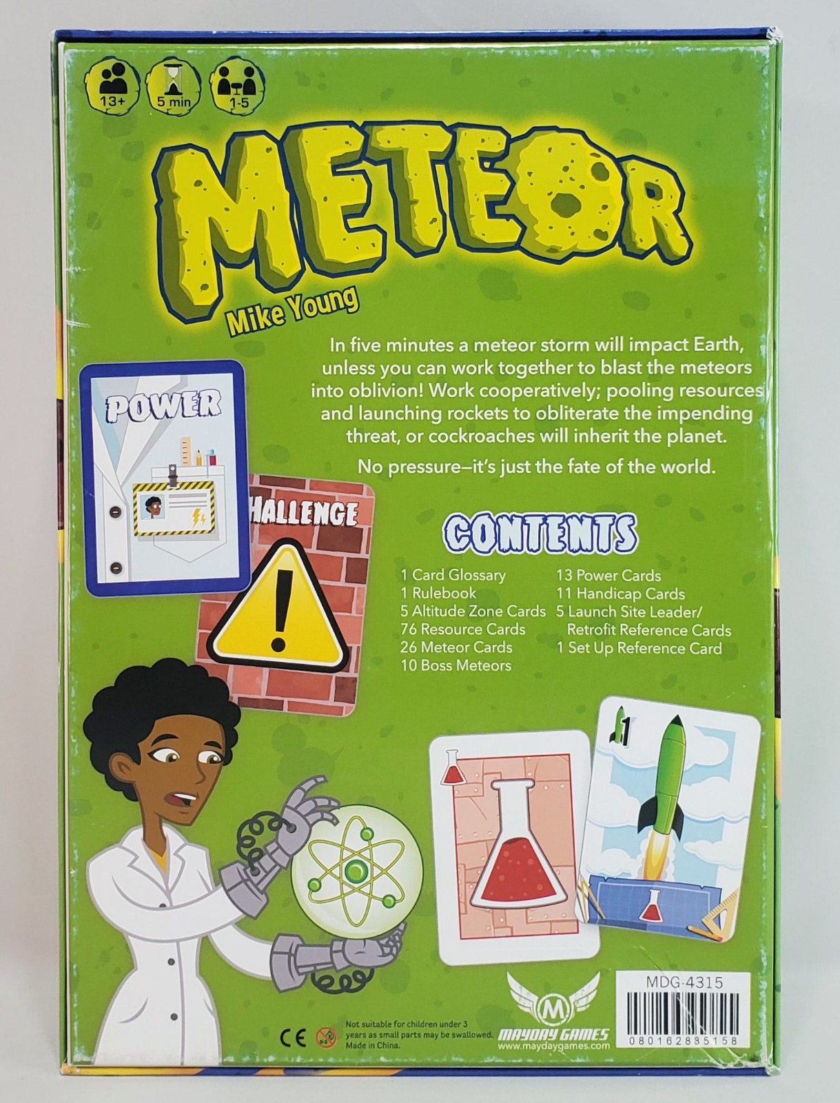 METEOR Family Cooperative Build to Save the Earth Racing Board Game