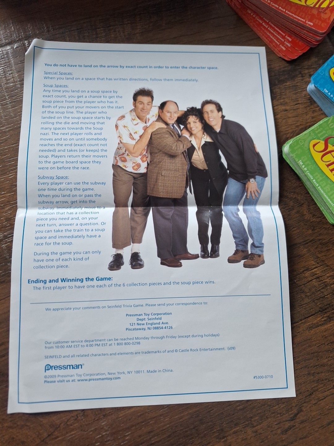 Seinfeld Trivia Board Game 2009 Pressman Complete 90s TV Sitcom Party Game