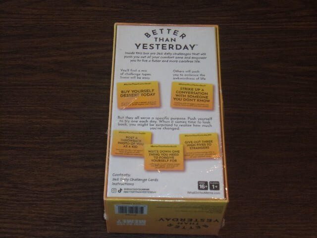 NIB 2022 BETTER THAN YESTERDAY Game 365 Daily Challenges To Live Confident Life