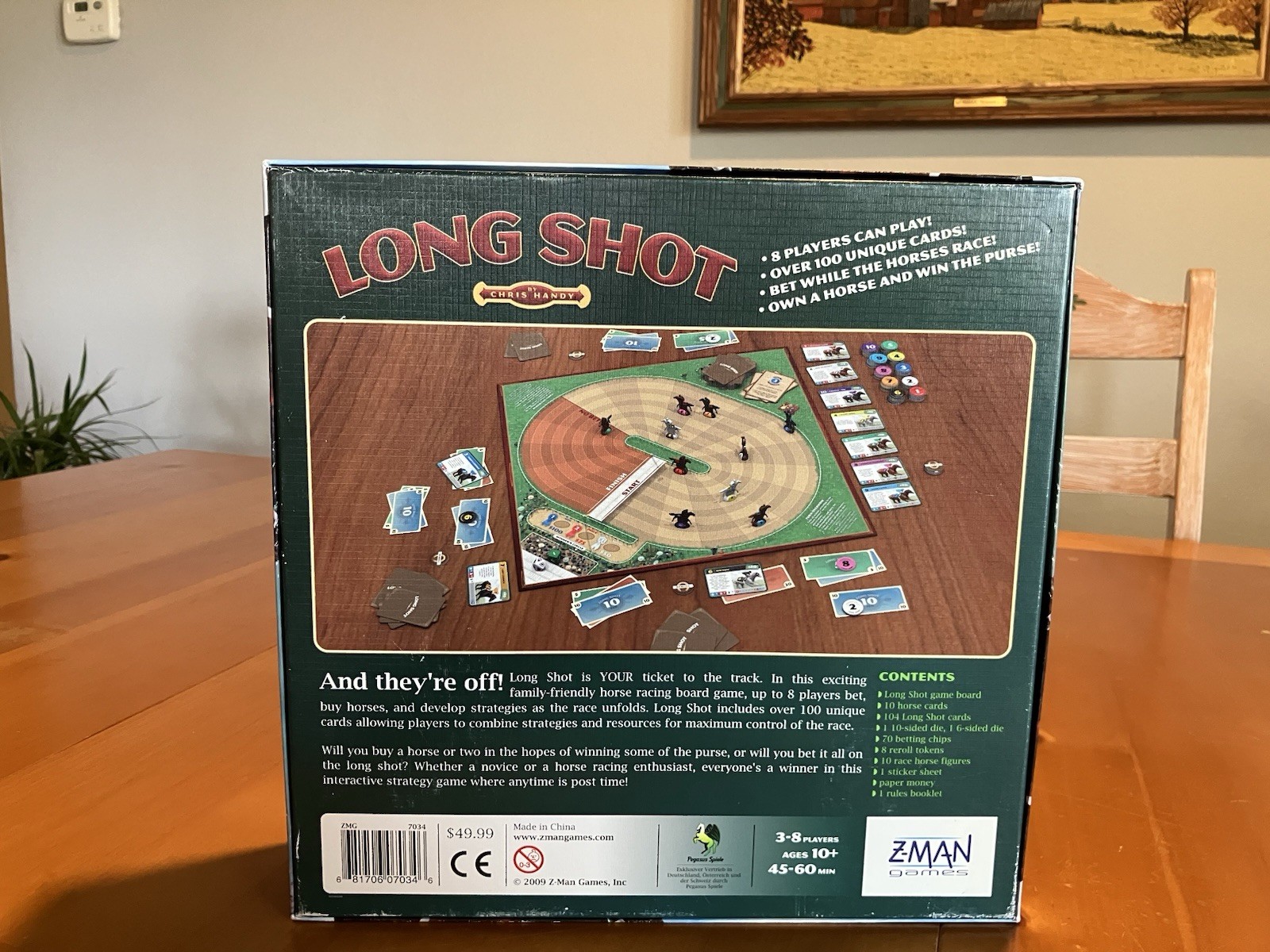 Long Shot Game Z-MAN Games 2009 Horse Racing Board Game Good condition