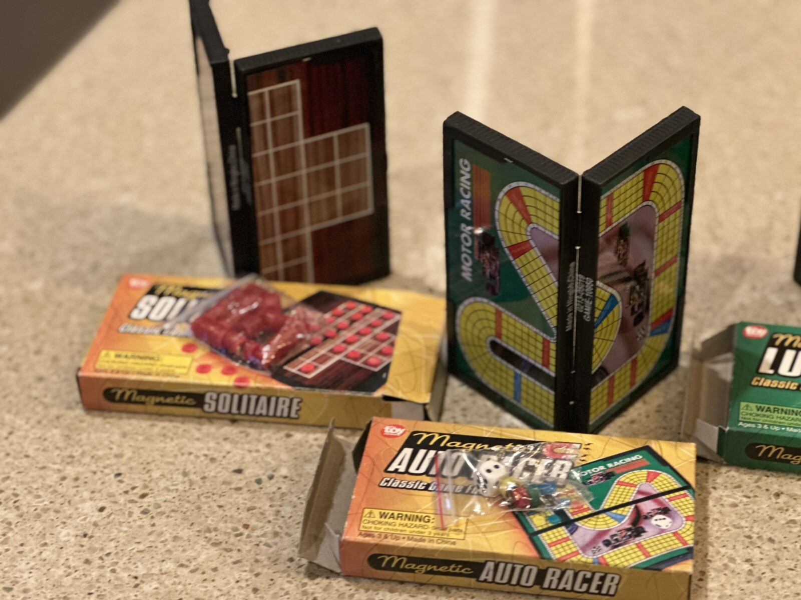 The Toy Network Magnetic Mini Games Travel Games/Backgammon/Racer/Ludo/Solitaire