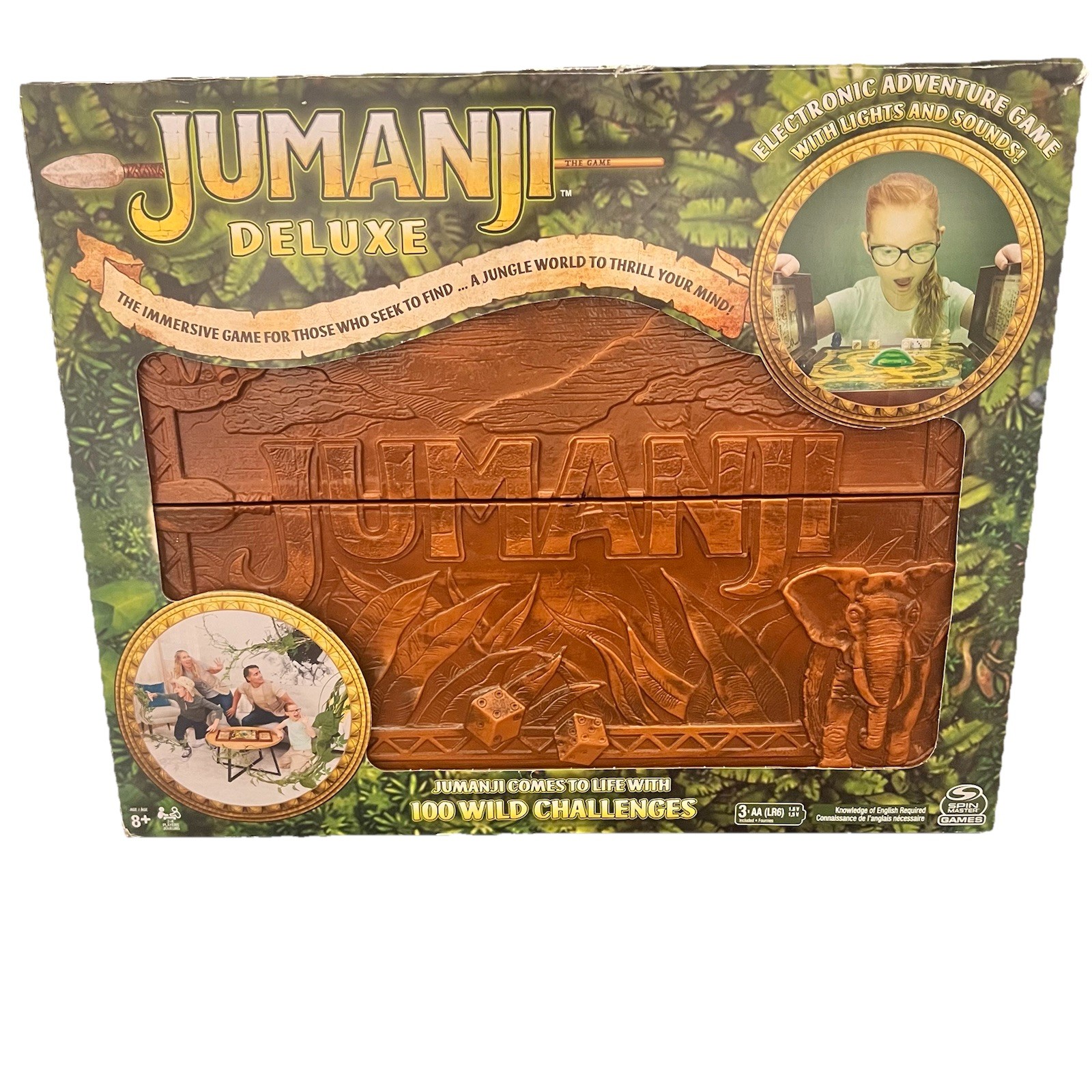 Jumanji Deluxe Electronic Board Game Spin Master COMPLETE Tested Works
