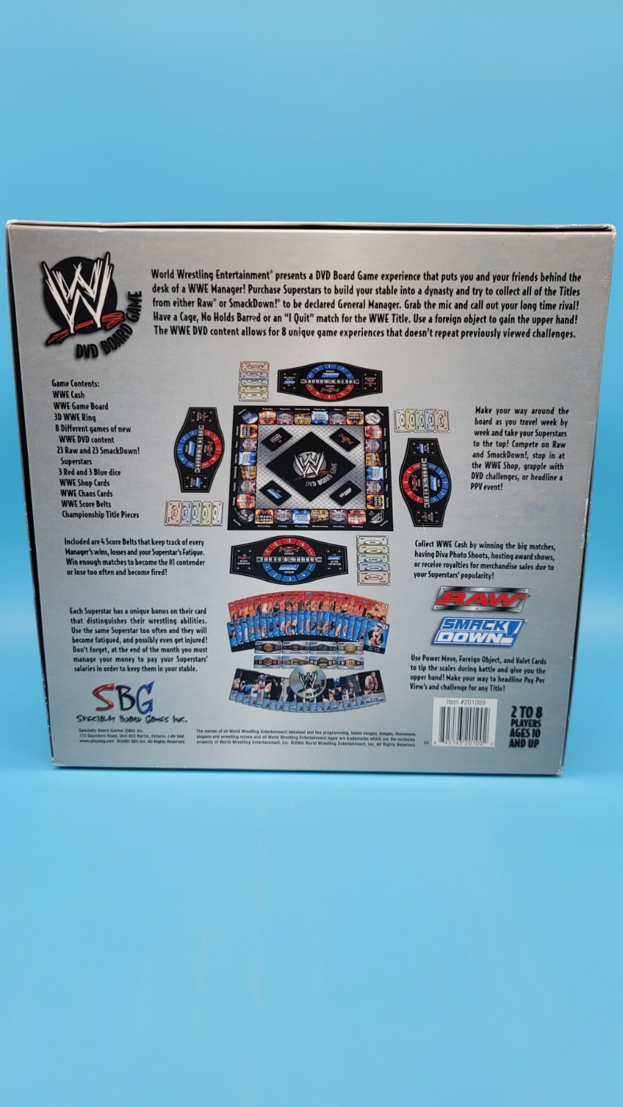 2005 WWE DVD Board Game First Edition RAW Smackdown Complete New Open Box